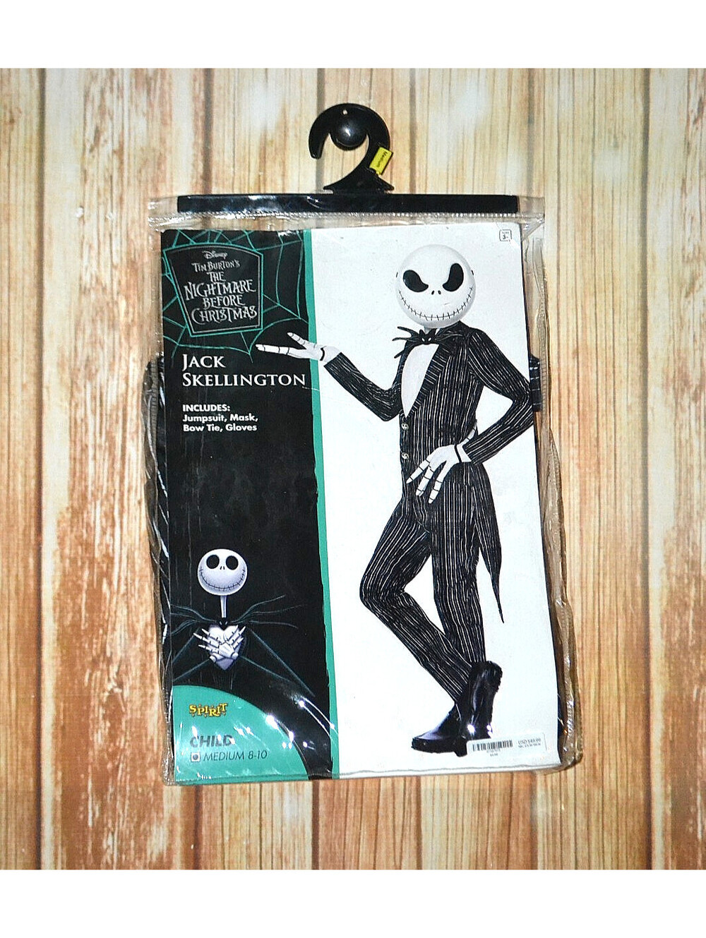 The Nightmare Before Christmas Child Jack Skellington Costume Sz Medium 8-10
